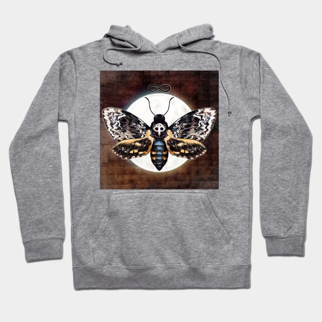 Deaths head moth Hoodie by Sitenkova